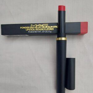 MAC Powder Kiss Velvet Blur Slim Stick Lipstick 875 Devoted to Danger NIB